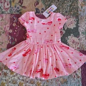 DDS pink fire truck dress